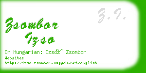 zsombor izso business card